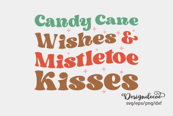 Candy Cane Wishes Retro Groovy SVG: Graphics for Crafts & Joy