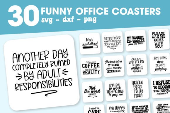 Coaster SVG Funny Office Coasters: Graphics for Crafts-Driven Branding