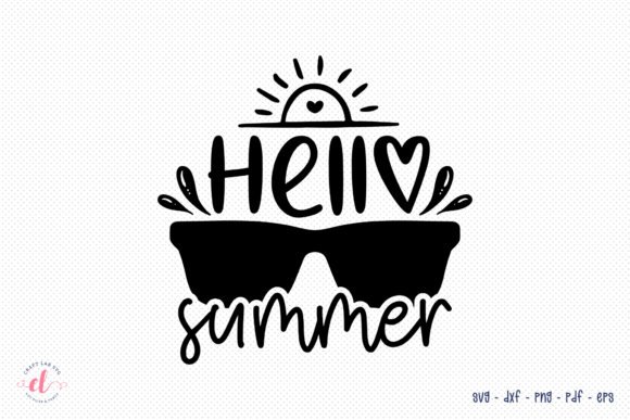 Hello Summer SVG, DXF, PNG, EPS, PDF