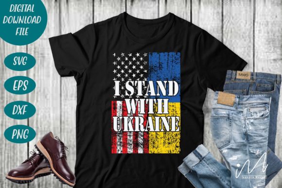 I Stand with Ukraine SVG: Graphics for Crafts & Local Branding