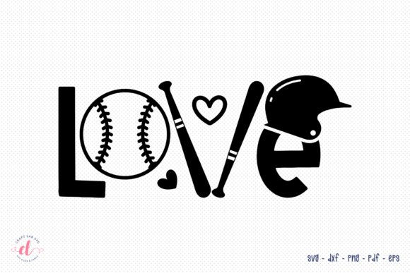 Love SVG, Baseball SVG, Sports SVG: Graphics for Crafts & Content