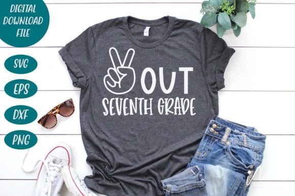 Peace Out Seventh Grade SVG: Crafts & Graphics for Youthful Branding