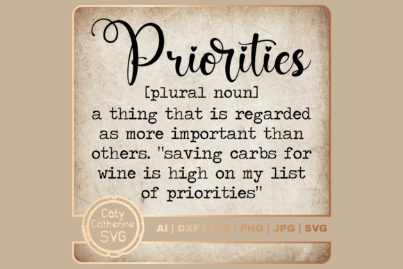 Priorities Dictionary Definition Funny