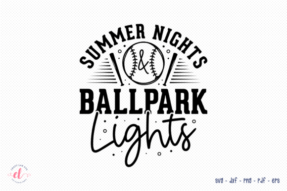 Summer Nights Ballpark Lights SVG