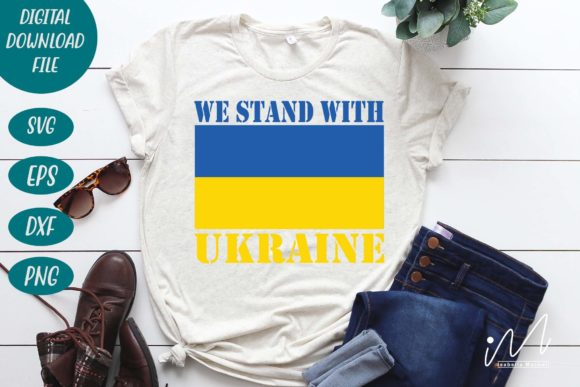 We Stand with Ukraine SVG: Graphics for Crafts & Content